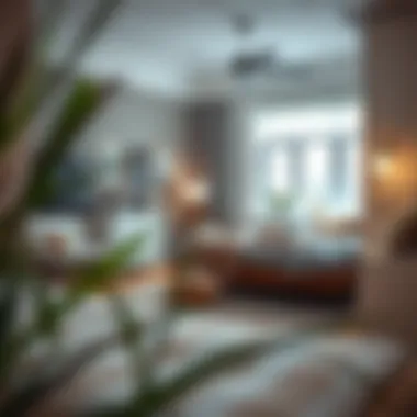 A serene bedroom showcasing Danish aesthetic with functional decor