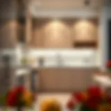 Elegant modern kitchen featuring a 12 inch lower cabinet