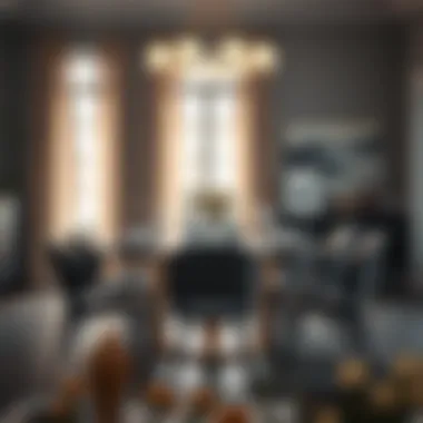 Chairs arranged around a beautifully set dining table