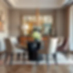 Elegant dining room chairs in a modern setting