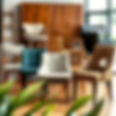 A variety of dining chair styles displayed together