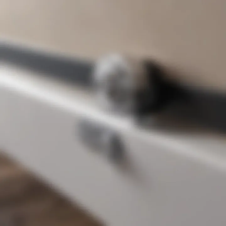 Close-up of electric blind mechanism and remote control