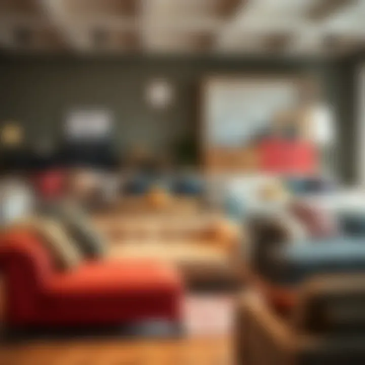 Variety of European sleeper sofas displaying different styles and fabrics