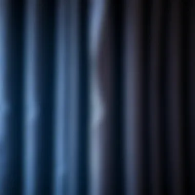 Close-up view of fabric texture used in blackout curtains.