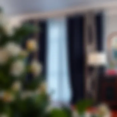 Illustration showcasing installation methods for blackout curtains.