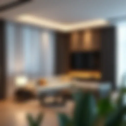 Luxurious extra wide blackout curtains in a modern living room.