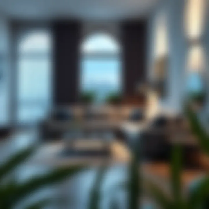 Modern fold out sectional in a stylish living room