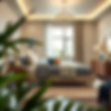 An inviting bedroom designed with a complete furniture set for comfort and style