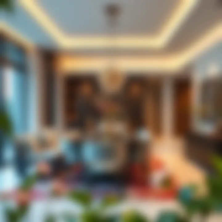 A modern dining area featuring a cohesive furniture package with elegant design