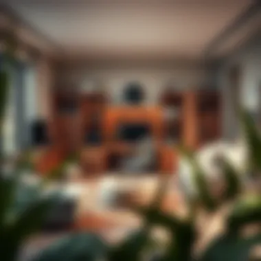 A home office featuring a comprehensive furniture solution that enhances productivity