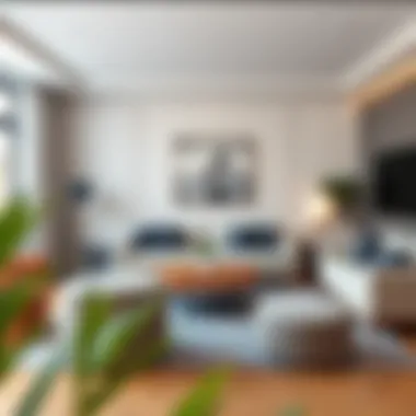 A beautifully arranged living room showcasing a complete furniture package