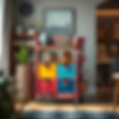 Customizable multicolor storage cart with personalized touches