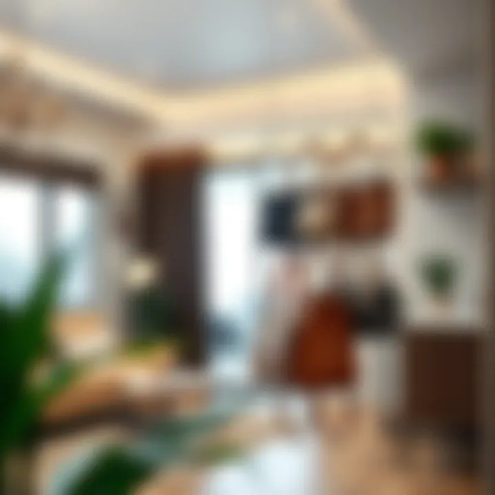 Space-efficient hanging organizers in a modern interior