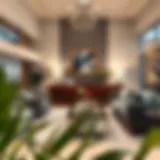 Stylish living room furniture showcase