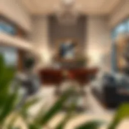 Stylish living room furniture showcase