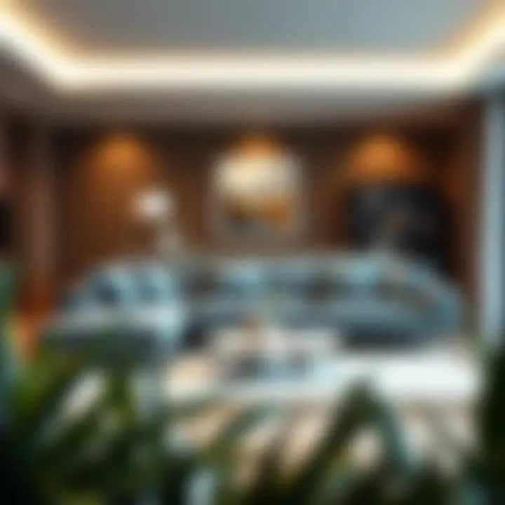 Sleek Gray Sofa in a Contemporary Living Space Sleek gray sofa in a modern living room