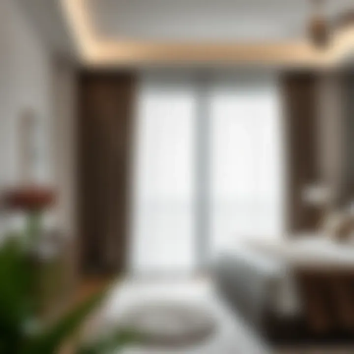 Grey velvet blackout curtains enhancing privacy and light control in a bedroom