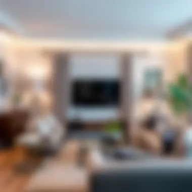 Elegant heavy duty curtain rod in a stylish living room