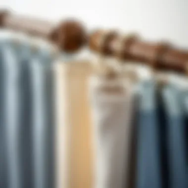 Close-up of durable materials used in curtain rods