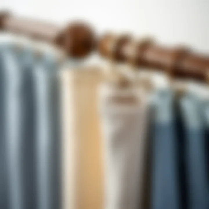 Close-up of durable materials used in curtain rods