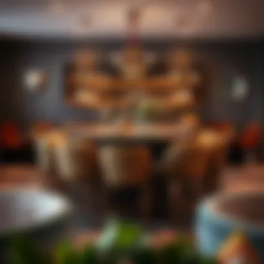 High bar kitchen table paired with chic seating options