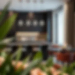 Stylish high bar kitchen table with modern design