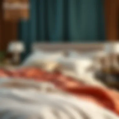 A variety of king sheet materials displayed elegantly