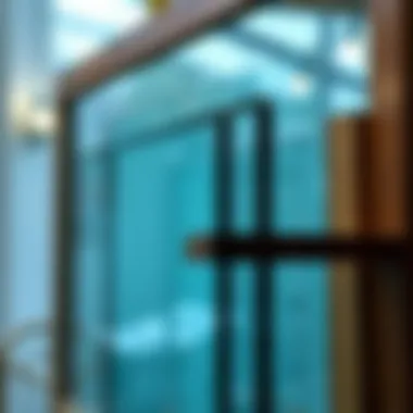 A close-up view of different types of large picture frame glass showcasing their unique characteristics.