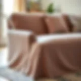 Elegant Large Sofa Slipcover Elegant large sofa slipcover showcasing stretchable fabric