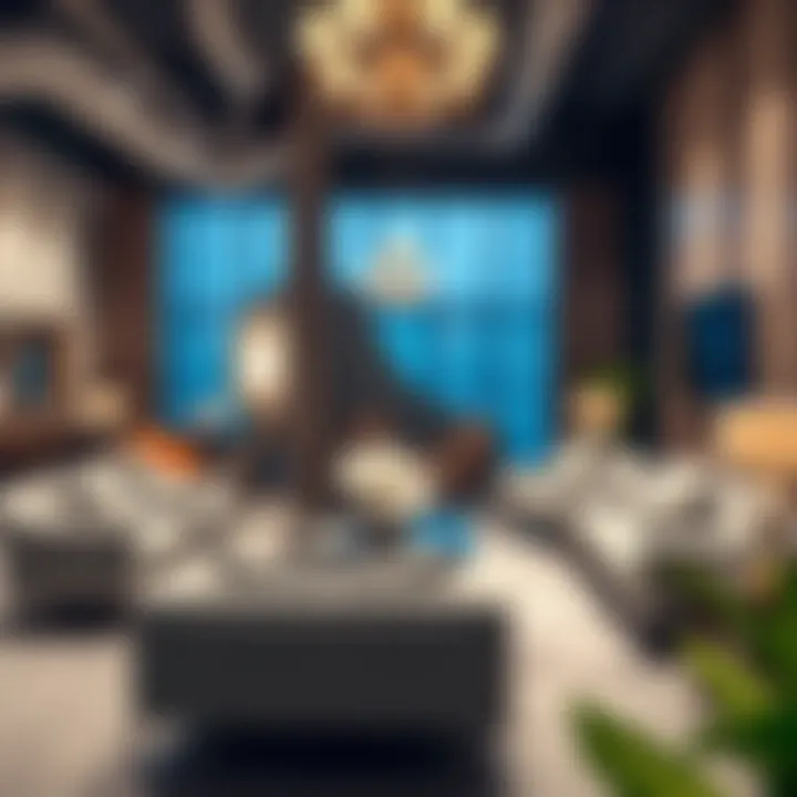 Showroom Elegance Elegant living room furniture display