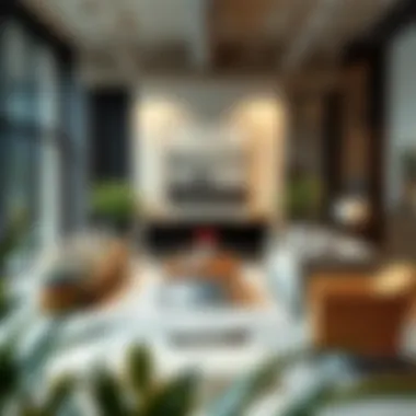 Contemporary Arrangement Modern furniture arrangement in a showroom