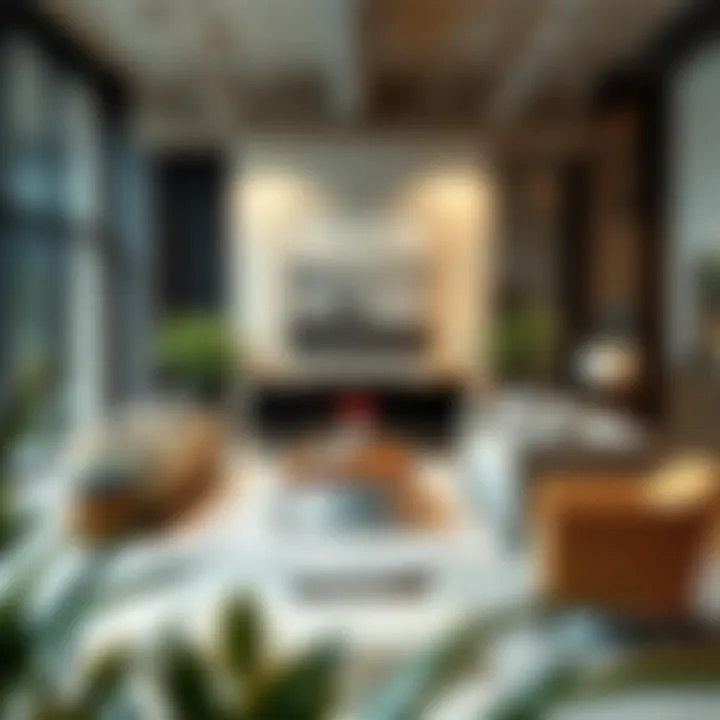 Contemporary Arrangement Modern furniture arrangement in a showroom