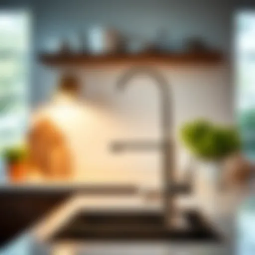 Contemporary Wall Mount Faucet Design Stylish wall mount kitchen faucet showcasing modern design