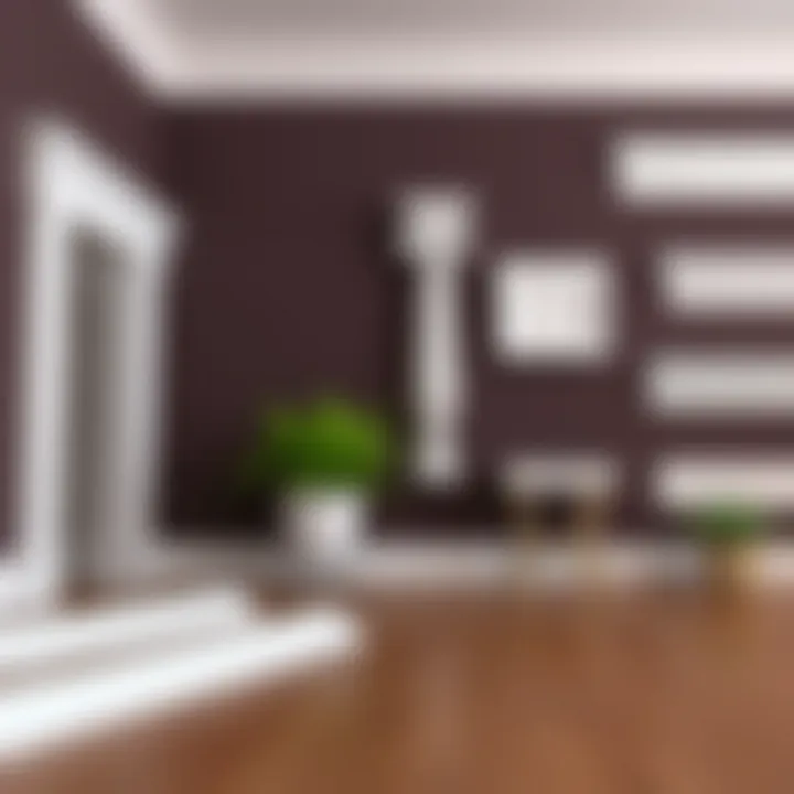 Variety of White Trim Styles Variety of styles of Lowes white floor trim displayed for selection