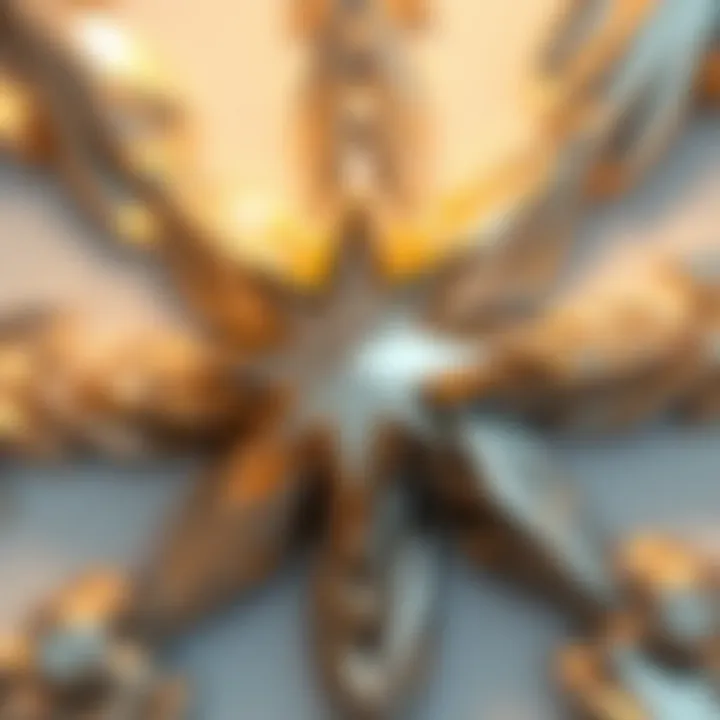 Close-up of Intricate Mirrored Star Design Close-up of intricate design of a mirrored star