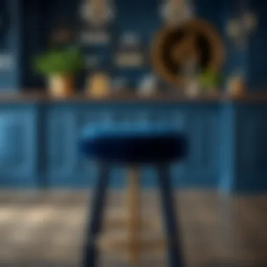 Notable Exploring Navy Blue Velvet Bar Stools: A Pair for Every Space