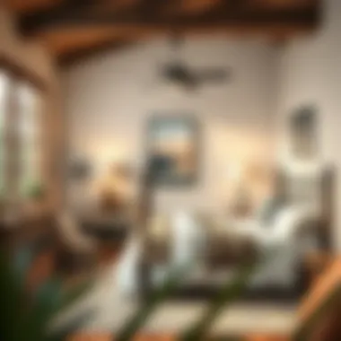 A cozy bedroom arrangement with rustic-style furnishings.