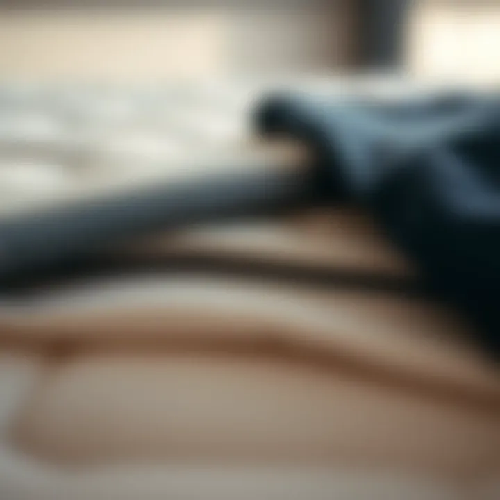 Close-up of Novaform topper materials highlighting quality craftsmanship