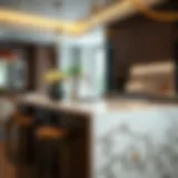 Elegant prefab island countertop showcasing intricate design details