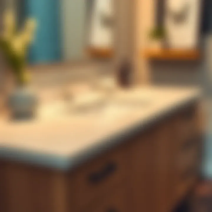 Installation of a prefabricated vanity top