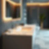 Sleek Design with Integrated Sink Modern bathroom vanity top with integrated sink