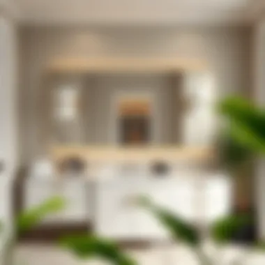 Stylish bathroom showcasing a prefabricated vanity