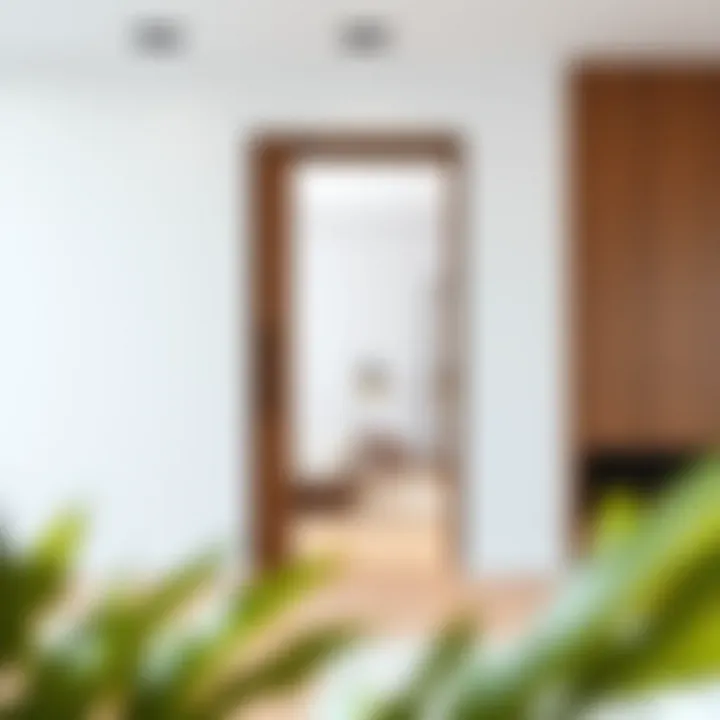 Sleek modern sliding door in a minimalist interior