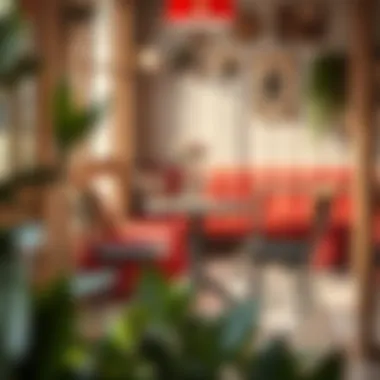 Chic bistro table and chairs in cozy setting