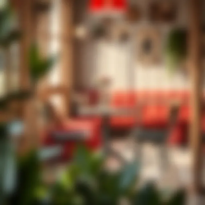 Chic bistro table and chairs in cozy setting