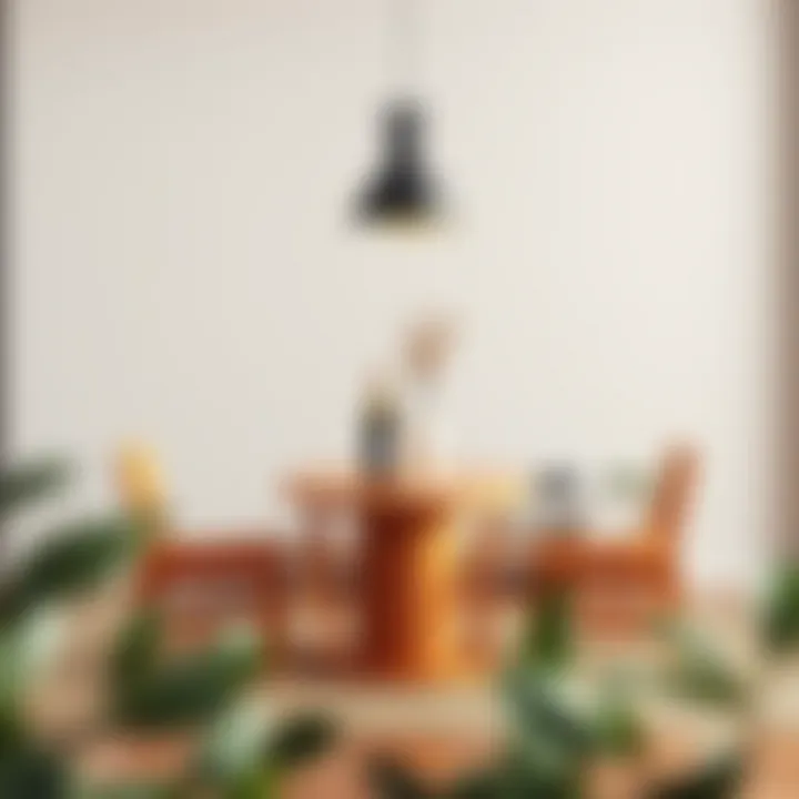 Stylish wooden dining set with minimalist aesthetic