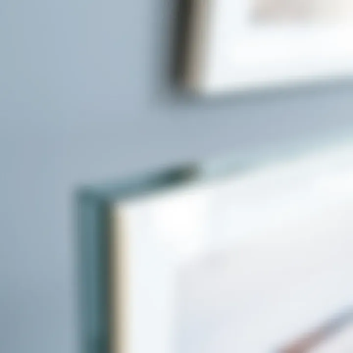 Close-up of a solid glass frame highlighting its sleek edges and clarity