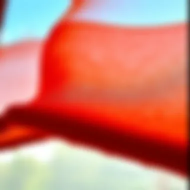 Close-up of fabric texture on sun blocking window shades