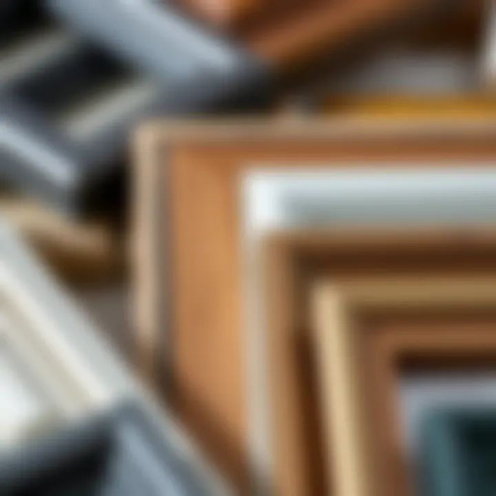 Diverse Materials for 17x22 Picture Frames A close-up of materials used for 17x22 picture frames