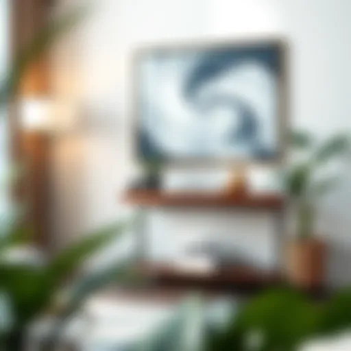 Modern Elegance: Console Table in Living Space A chic 27-inch console table in a modern living room setting